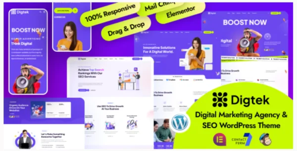 Digtek - Digital Marketing Agency WordPress Theme