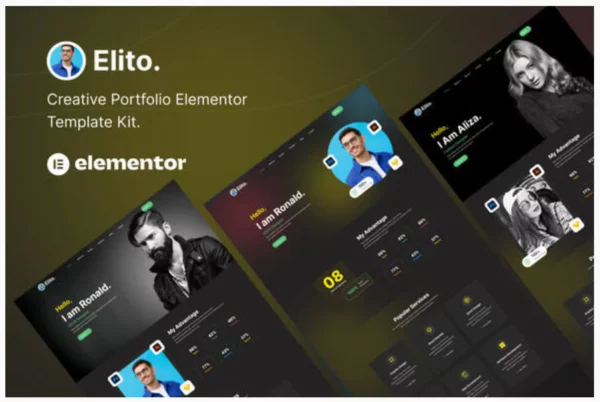 Elito – Creative Portfolio Elementor Template Kit
