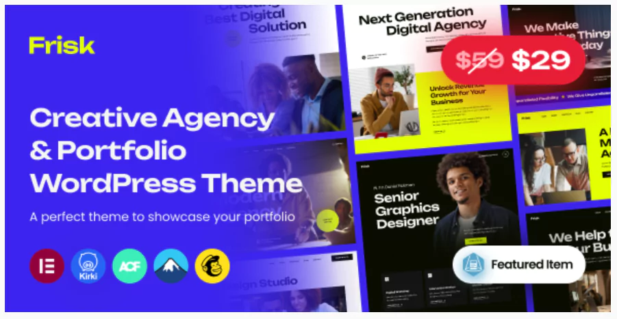 Frisk - Creative Agency & Portfolio WordPress Theme