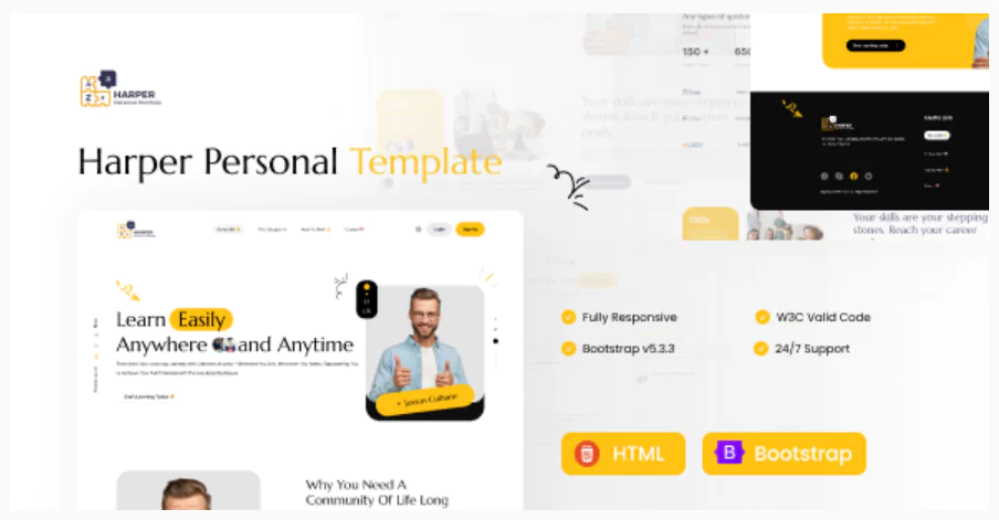HARPER-PersonalPortfolio Html5 Template