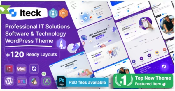 Iteck - Software & Technology Elementor WordPress Theme