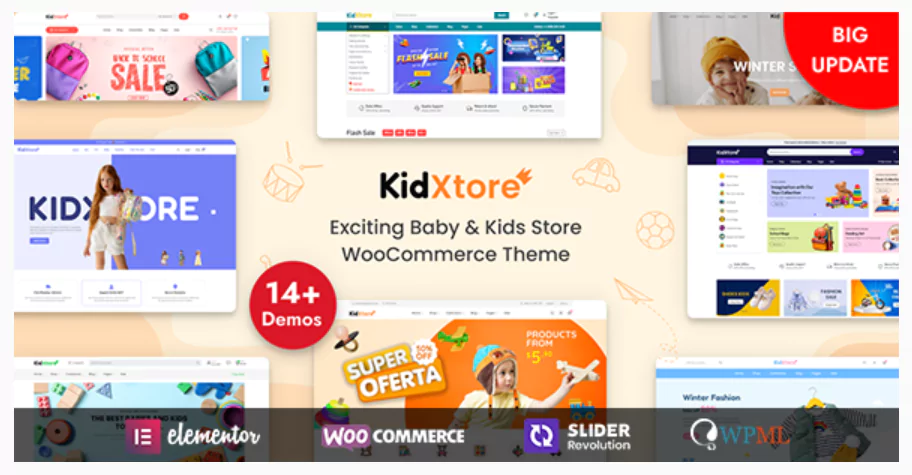 KidXtore - Kids Clothing and Toys Store Elementor WooCommerce WordPress Theme