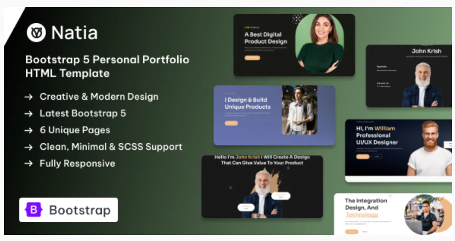 Natia - Personal Resume and Portfolio Template