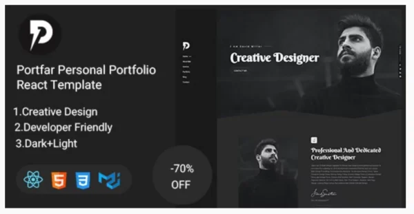 Portfar - Personal Portfolio React Template
