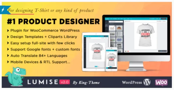 Product Designer for WooCommerce WordPress Lumise