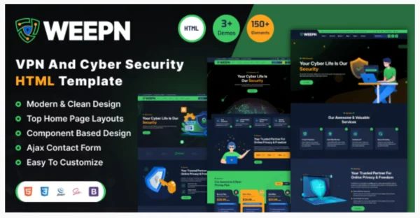Weepn - VPN & Cloud Services HTML Template