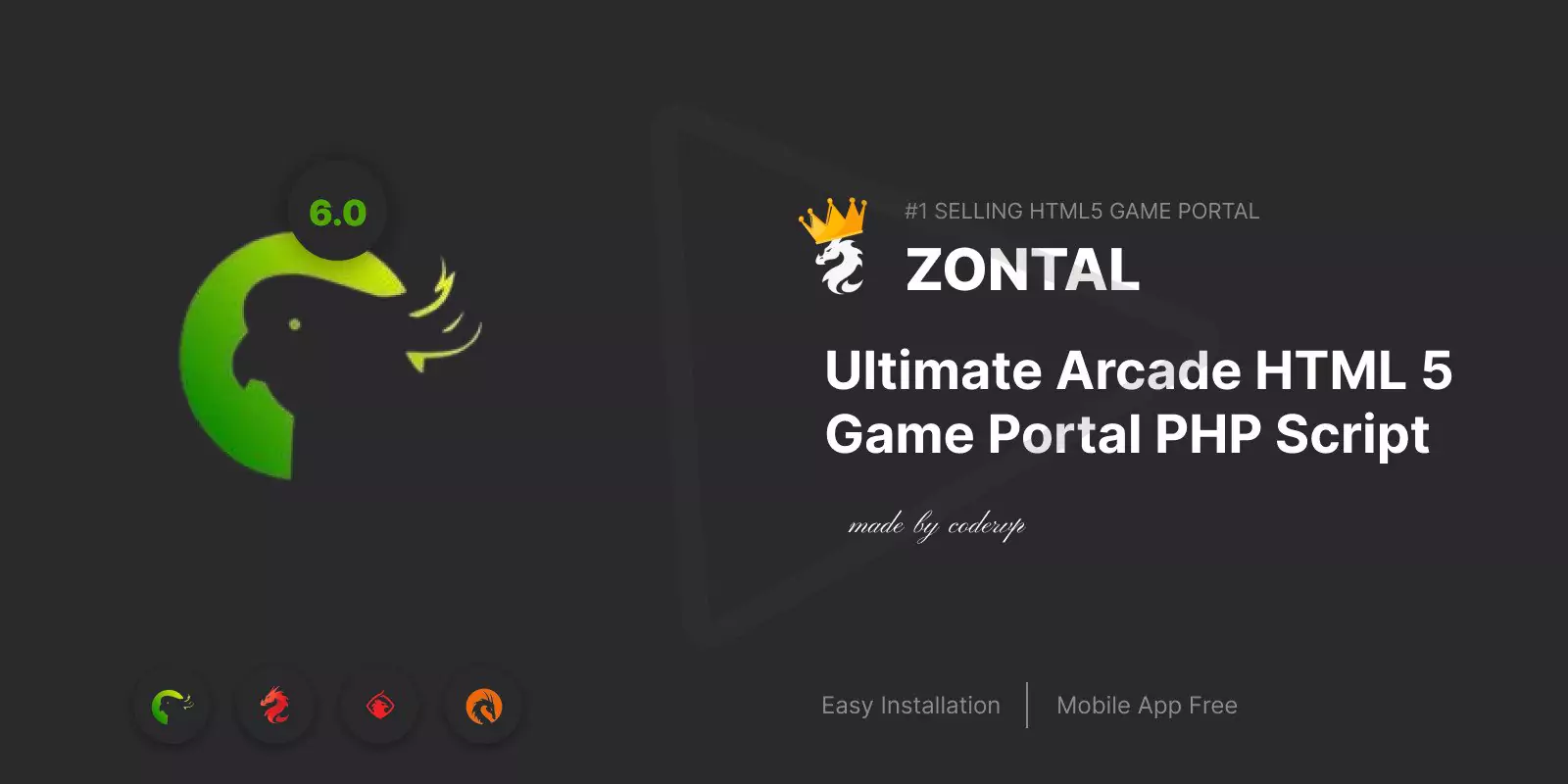 Zontal Arcade HTML 5 Game Portal PHP Script With Mobile App