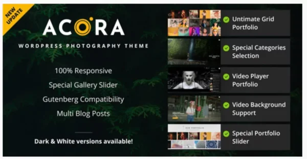 Acora - Photography WordPress Theme