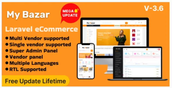 My Bazar- Single & Multivendor Laravel eCommerce Platform