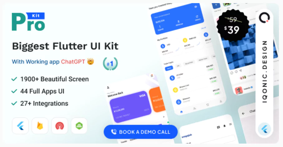 ProKit Flutter - Flutter UI Kit with Chat GPT App