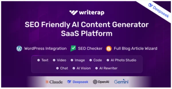 Writerap - AI Content Generator with SEO Optimizer SaaS Application