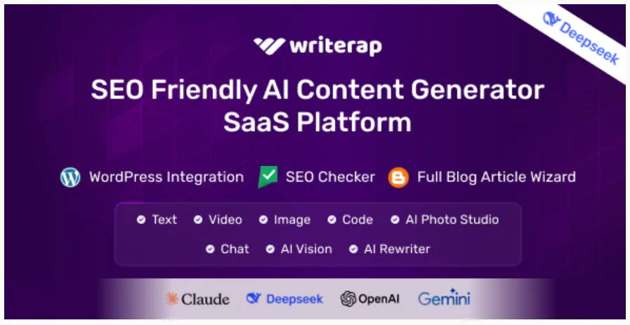 Writerap - AI Content Generator with SEO Optimizer SaaS Application