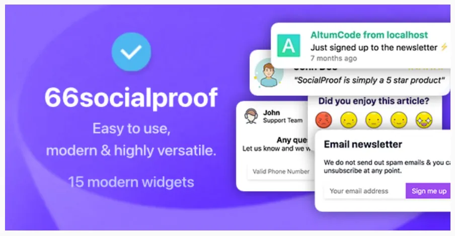 66socialproof - Social Proof & FOMO Widgets Notifications (SAAS)