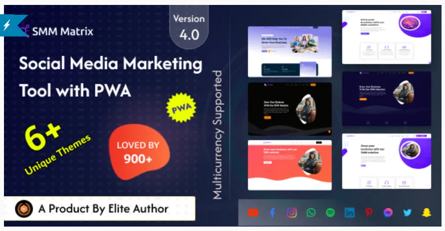 SMM Matrix - Social Media Marketing Panel with PWA