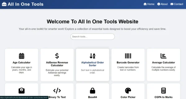 Tool Website Code With Over 200+ Tools
