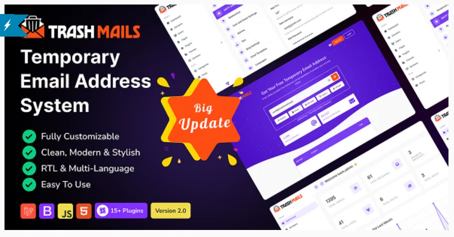 Trash Mails - Temporary Email Address System