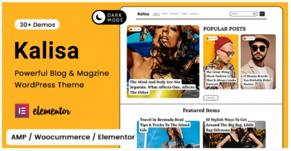 Kalisa Blog & Magazine WordPress Theme
