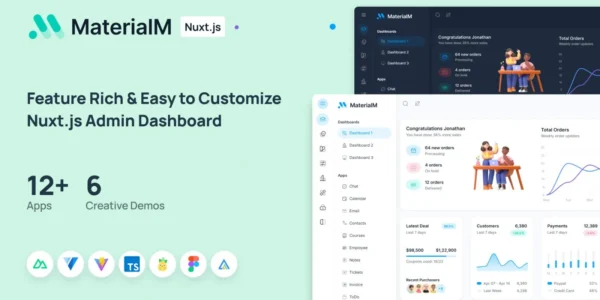 MaterialM Nuxt Js Admin Dashboard Template