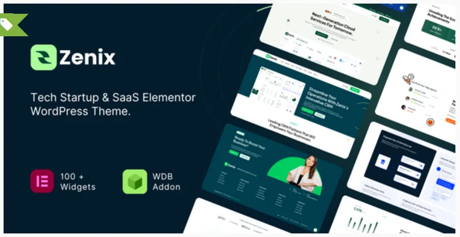 Zenix - Tech Startup & SaaS Elementor WordPress Theme