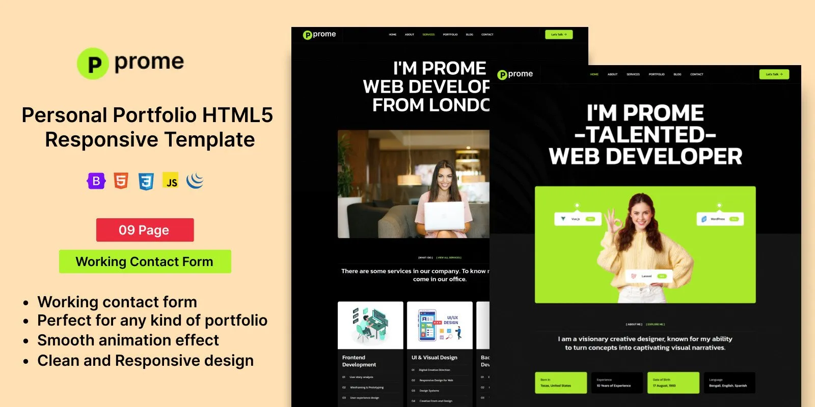 Prome - Personal Portfolio HTML5 Template