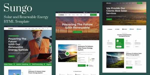 Sungo - Solar And Renewable Energy HTML Template