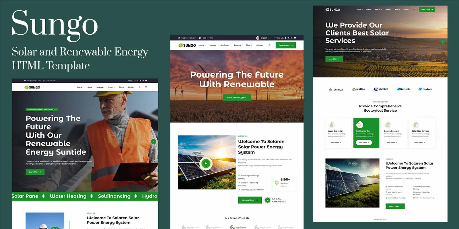 Sungo - Solar And Renewable Energy HTML Template