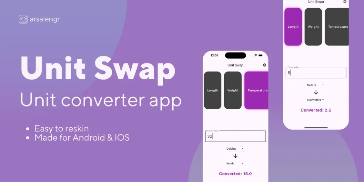 Unit Swap - Flutter Unit Converter App
