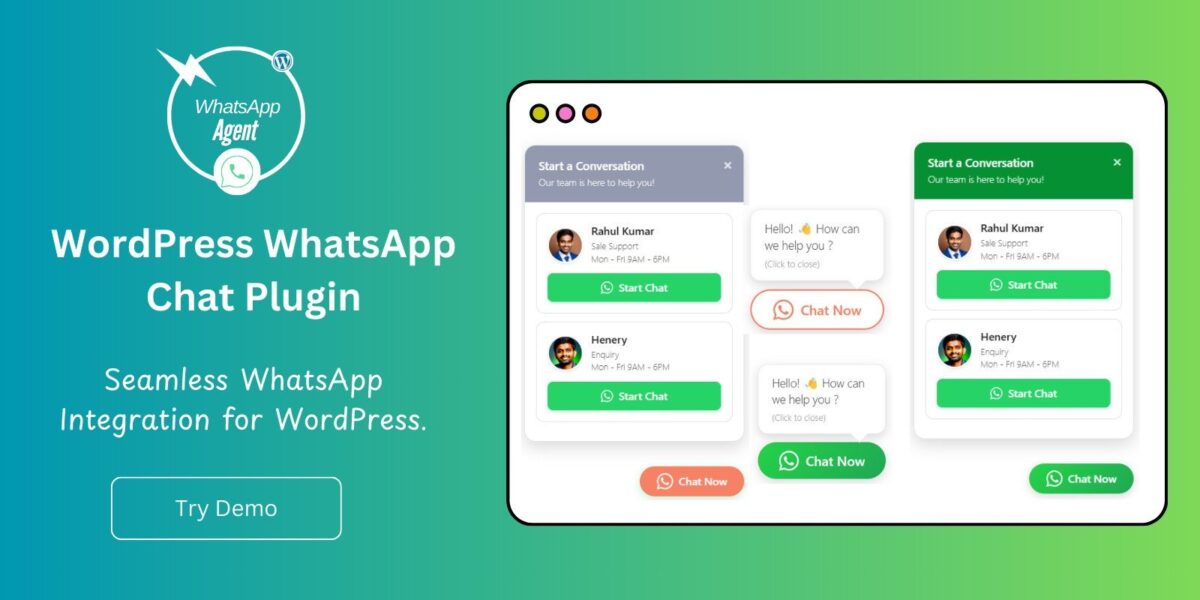 WhatsApp Agent - WordPress Support Chat