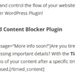 Timed Content Blocker WordPress Plugin