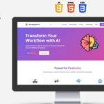 AI Startup Landing Page HTML CSS